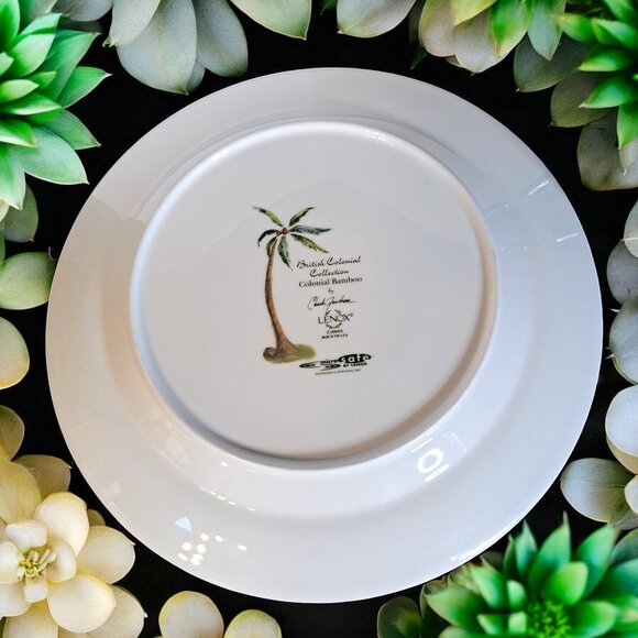 Set of Two British Colonial Collection Colonial Bamboo Lenox Dinner Plate 11 \